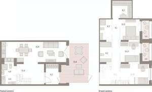 3-к квартира, вторичка, 157м2, 1/14 этаж