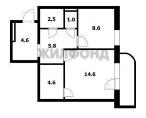 1-к квартира, вторичка, 42м2, 1/17 этаж