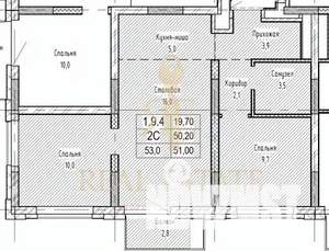 2-к квартира, вторичка, 53м2, 9/17 этаж