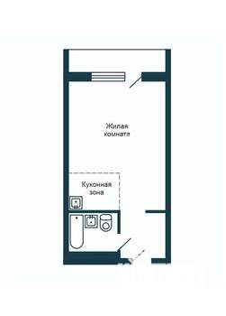 Студия квартира, вторичка, 27м2, 8/17 этаж