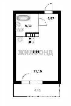 1-к квартира, вторичка, 25м2, 10/16 этаж