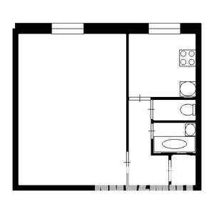 1-к квартира, вторичка, 35м2, 2/5 этаж