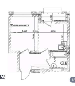 Студия квартира, вторичка, 28м2, 7/30 этаж