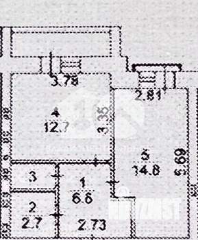 1-к квартира, вторичка, 40м2, 4/4 этаж