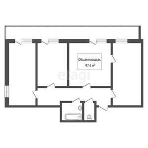 3-к квартира, вторичка, 97м2, 15/15 этаж
