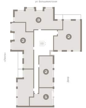 3-к квартира, вторичка, 110м2, 8/8 этаж