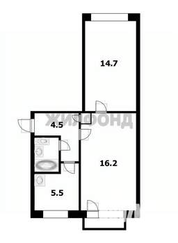 2-к квартира, вторичка, 44м2, 4/5 этаж