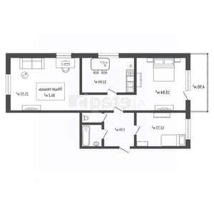 3-к квартира, вторичка, 88м2, 1/10 этаж