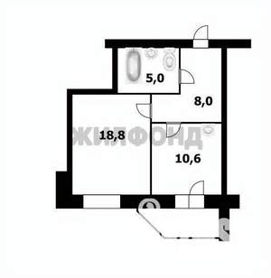 1-к квартира, вторичка, 42м2, 6/9 этаж