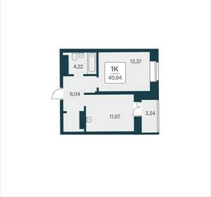 1-к квартира, вторичка, 41м2, 10/25 этаж