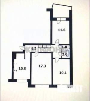 3-к квартира, вторичка, 63м2, 2/10 этаж