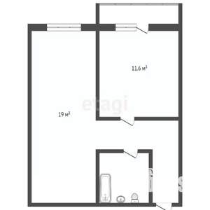 1-к квартира, вторичка, 42м2, 5/6 этаж