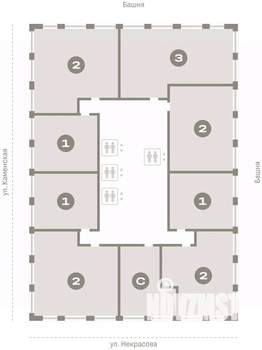 2-к квартира, вторичка, 85м2, 16/30 этаж