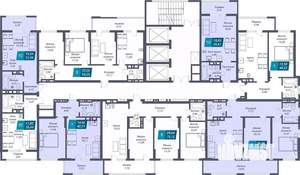 3-к квартира, строящийся дом, 75м2, 8/25 этаж
