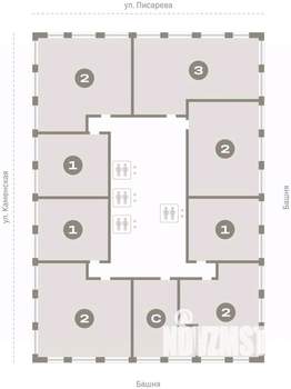 2-к квартира, вторичка, 85м2, 12/30 этаж