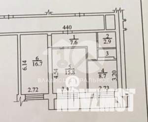2-к квартира, вторичка, 59м2, 9/10 этаж