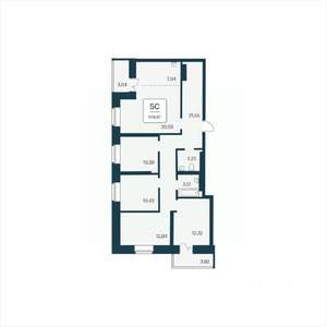 5-к квартира, вторичка, 110м2, 18/25 этаж