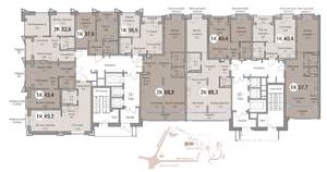 3-к квартира, вторичка, 85м2, 8/25 этаж