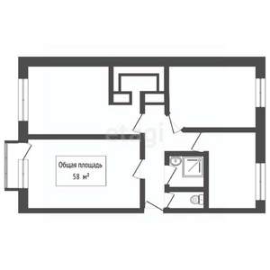 3-к квартира, вторичка, 58м2, 4/5 этаж