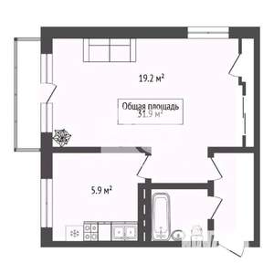 1-к квартира, вторичка, 32м2, 3/4 этаж