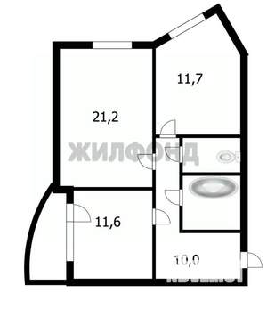 2-к квартира, вторичка, 59м2, 14/25 этаж
