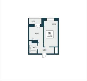 1-к квартира, вторичка, 41м2, 10/25 этаж
