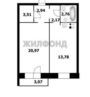 1-к квартира, вторичка, 48м2, 8/10 этаж