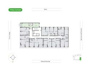 1-к квартира, вторичка, 45м2, 2/11 этаж