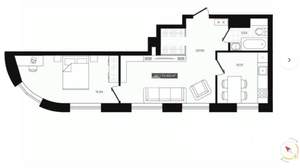 3-к квартира, вторичка, 51м2, 17/24 этаж