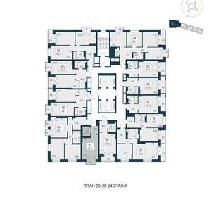 Студия квартира, вторичка, 28м2, 24/30 этаж