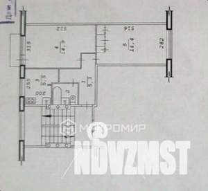 2-к квартира, вторичка, 43м2, 3/5 этаж