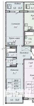 2-к квартира, вторичка, 45м2, 14/15 этаж