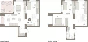 4-к квартира, вторичка, 120м2, 15/15 этаж