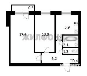 2-к квартира, вторичка, 44м2, 8/9 этаж