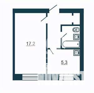 1-к квартира, вторичка, 38м2, 7/9 этаж