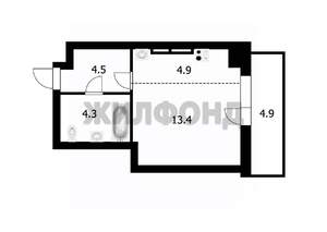 1-к квартира, сданный дом, 29м2, 6/27 этаж