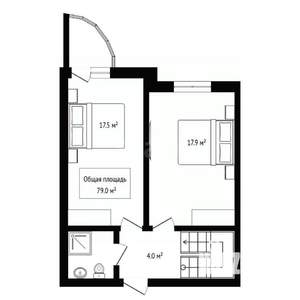 3-к квартира, вторичка, 79м2, 5/6 этаж