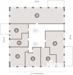 1-к квартира, вторичка, 63м2, 3/17 этаж