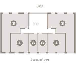 3-к квартира, вторичка, 84м2, 2/23 этаж