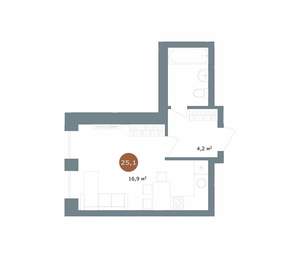 Студия квартира, вторичка, 25м2, 18/18 этаж