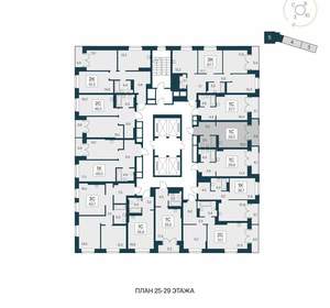 Студия квартира, вторичка, 30м2, 25/30 этаж
