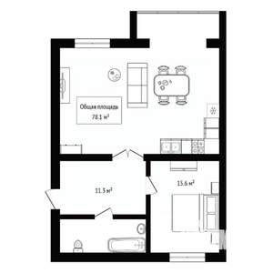 2-к квартира, вторичка, 78м2, 5/9 этаж