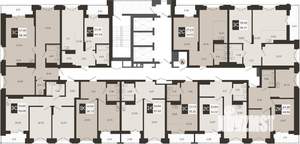 3-к квартира, строящийся дом, 56м2, 24/25 этаж