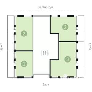 1-к квартира, сданный дом, 87м2, 1/10 этаж