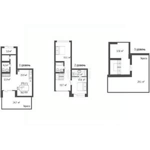 3-к квартира, вторичка, 202м2, 1/10 этаж