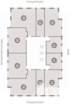 2-к квартира, вторичка, 67м2, 9/23 этаж