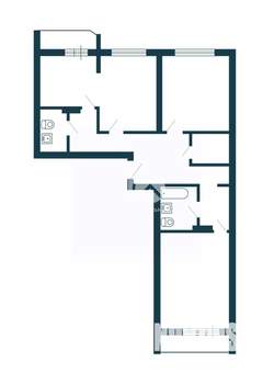 3-к квартира, вторичка, 80м2, 8/17 этаж