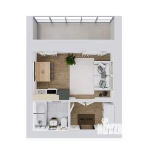 Студия квартира, вторичка, 27м2, 2/12 этаж