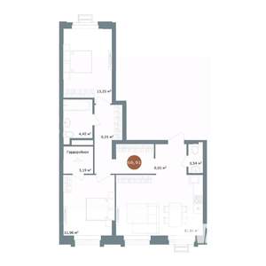 3-к квартира, вторичка, 69м2, 3/9 этаж