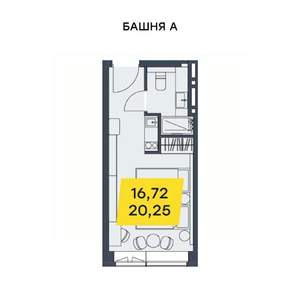 Студия квартира, вторичка, 20м2, 14/29 этаж